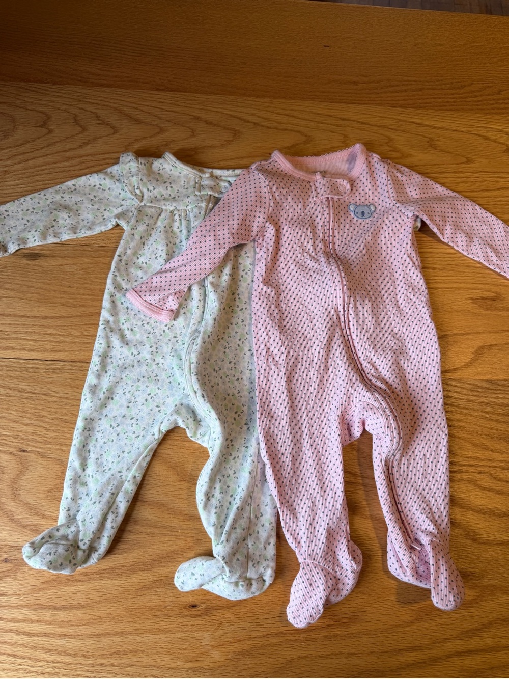 Baby Girl Footed Sleepers 6M